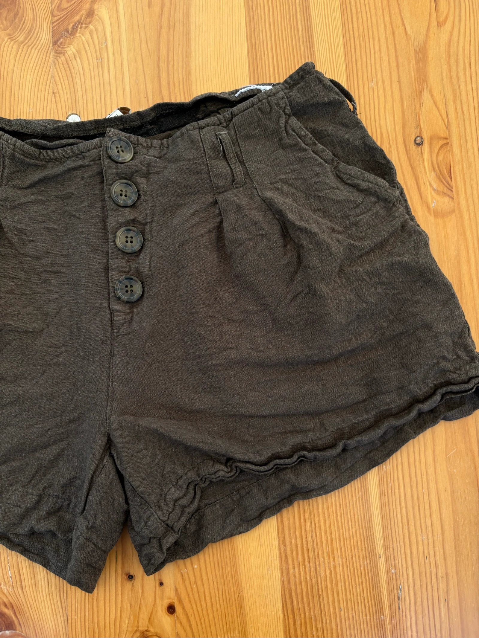 Short de lino para mujer Only talla 38, color caqui. – photo 2